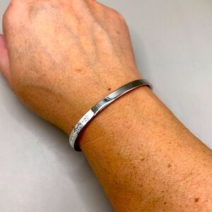 Laundry By Shelli Seagal Silver-Tone Engraved Cuff Bracelet